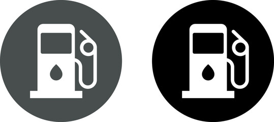 Monochromatic Gas Pump Icons