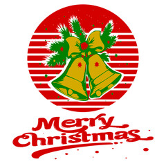 Merry Christmas. Happy New Year, 2023. Typography set. Vector logo, emblems, text design. Usable for banners, greeting cards, gifts etc.