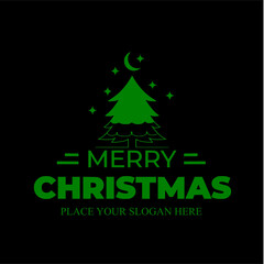 Merry Christmas. Happy New Year, 2025. Typography set. Vector logo, emblems, text design. Usable for banners, greeting cards, gifts etc.