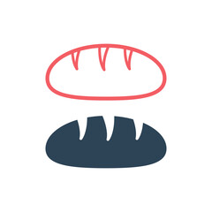 Bread icons set flat vector template design trendy