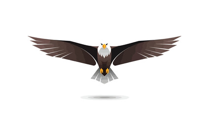 Majestic bald eagle in flight with wings outstretched, symbolizing freedom and power