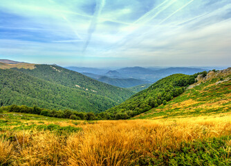 Beautiful landscape in the summer mountain