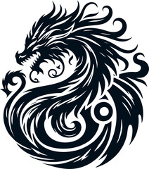 Mystical Dragon Silhouette fo...