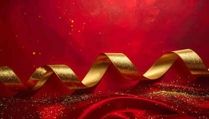 赤と金ののゴージャスなプレゼントイメージ