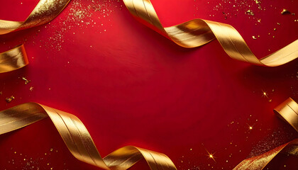 赤と金ののゴージャスなプレゼントイメージ