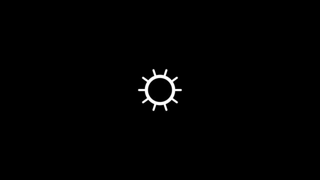 Shiny circle line burst animation with glowing spark effects, click pop-up firework explosion loop, vector blast on black background for modern visual effects