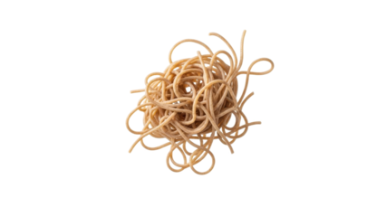 Isolated heap of spaghetti displays the simple beauty and versatility of this staple carbohydrate source on a clean background