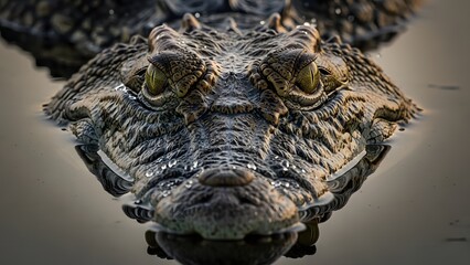 Obraz premium crocodile in the water