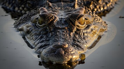 Obraz premium crocodile in the water