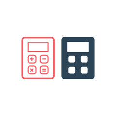 Calculator icons set vector Savings finances sign economy concept trendy Flat style for graphic design