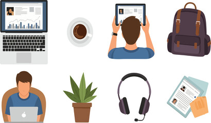 Home Office and Freelance Workspace Technology Collection