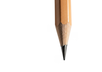 Sharpened Pencil Point Close-Up Isolated On Transparent Backdrop