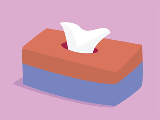 Box of Tissues: A close-up shot of a tissue box, with a tissue partially pulled out, sitting against a simple and calm background. The image evokes feelings of comfort, hygiene, and everyday life.
