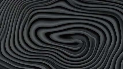 Abstract black and white background featuring a dark metal spiral texture with motion lines and a swirling round circle pattern for a modern wallpaper design
