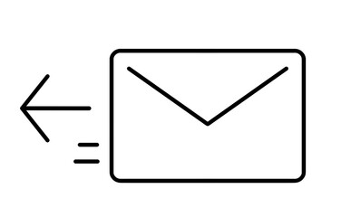 メール送信のイラストアイコン