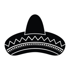Mexican Sombrero Hat Silhouette 