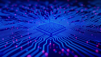 Digital quantum data stream AI intelligence system process smart technology