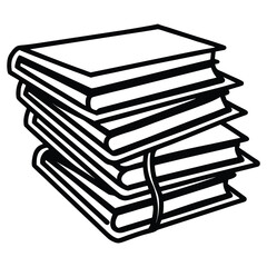 A silhouette icon of a homework stack