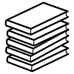 A silhouette icon of a homework stack