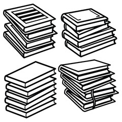 A silhouette icon of a homework stack