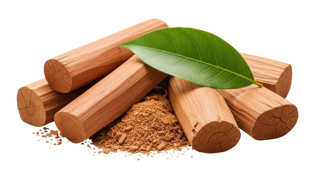 Sandalwood sticks and powder transparent background cutout png