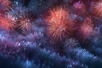 fireworks in the night sky