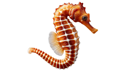 Exquisite Seahorse: A vibrant seahorse showcasing the unique beauty of marine life, featuring a captivating patterned design.