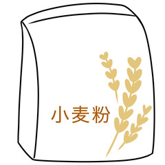 Flour simple illustration
小麦粉 シンプル イラスト