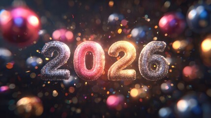 2026 New Year loading screen background with festive countdown theme