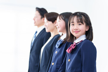 家族　親子　入学式　卒業式　小学生　中学生