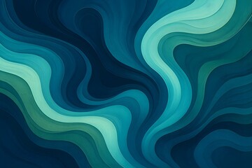 Obraz premium Dynamic abstract background with flowing blue and green waves creating a modern pattern for design