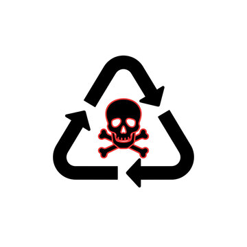 Toxic Waste Recycling Symbol.