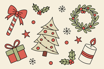 seamless pattern with christmas trees