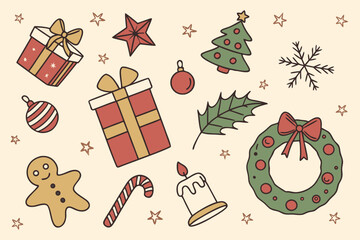 seamless pattern with christmas tree