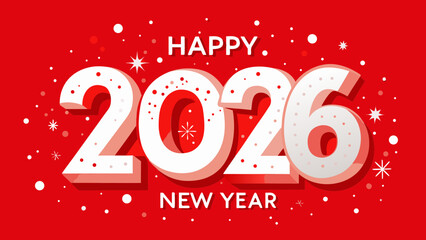 2026 happy new year celebration Vector