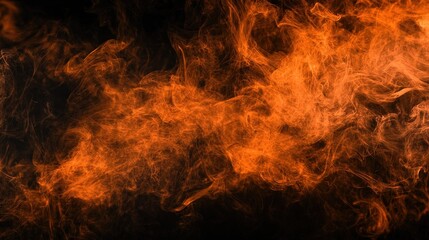 Dark orange gradient texture background with smoke and fire, high-resolution 3D ultra-realistic rendering, intense mysterious atmosphere. Ideal for creative projects, posters, film, games