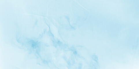 Light blur background with cyan, blue fog floating in the air.