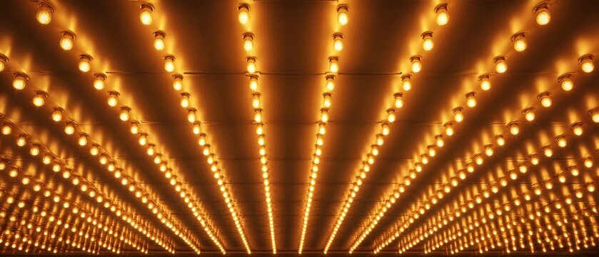 The Light Bulb Ceiling with Warm Glowing Retro Theater Ambience