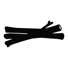 Fototapeta premium A bundle of firewood is ready for the winter campfire season