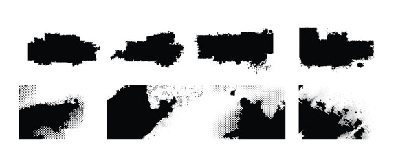 Abstract Black Paint Brush Stroke Collection for Modern Graphic Design, Branding, Logo Creation, Poster, Social Media Content, Artistic Texture, Grunge Effect and Creative Background