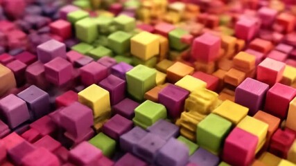 Abstract colorful cubes pattern design background illustration for creative concepts - Powered by Adobe