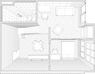 3D illustration of residential project