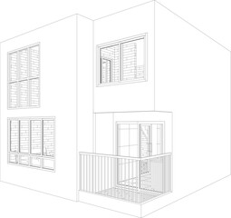 3D illustration of residential project