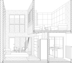 3D illustration of residential project