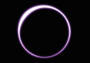 Geometric Shape Line Light Neon on Black Background