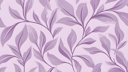 Fototapeta premium Purple Elegant Curved Leaves – Soft Luxury Seamless Pattern
