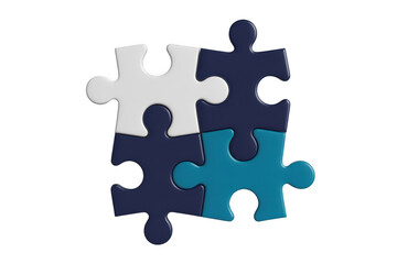 Obraz premium Interlocking puzzle pieces forming a square, solution concept.
