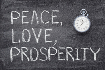 peace, love, prosperity watch