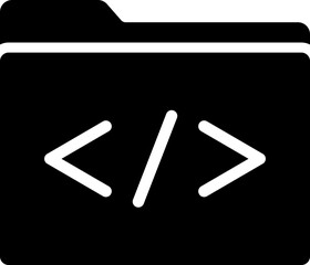 Obraz premium Code Archive Glyph Icon