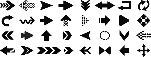 Arrow. Arrow big black set. Arrow icon set. Arrow vector collection. Cursor. Mordern simple arrows.